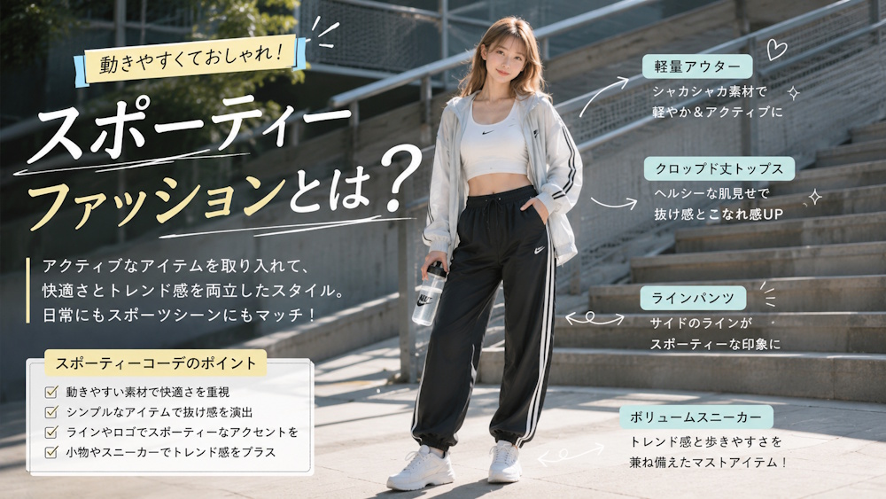 スポーティーファッションの特徴