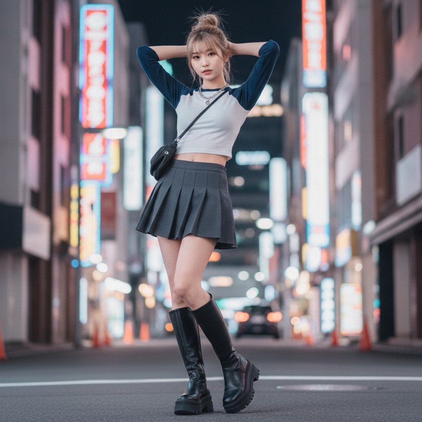 タイト（スリム）シルエットのコーディネート例