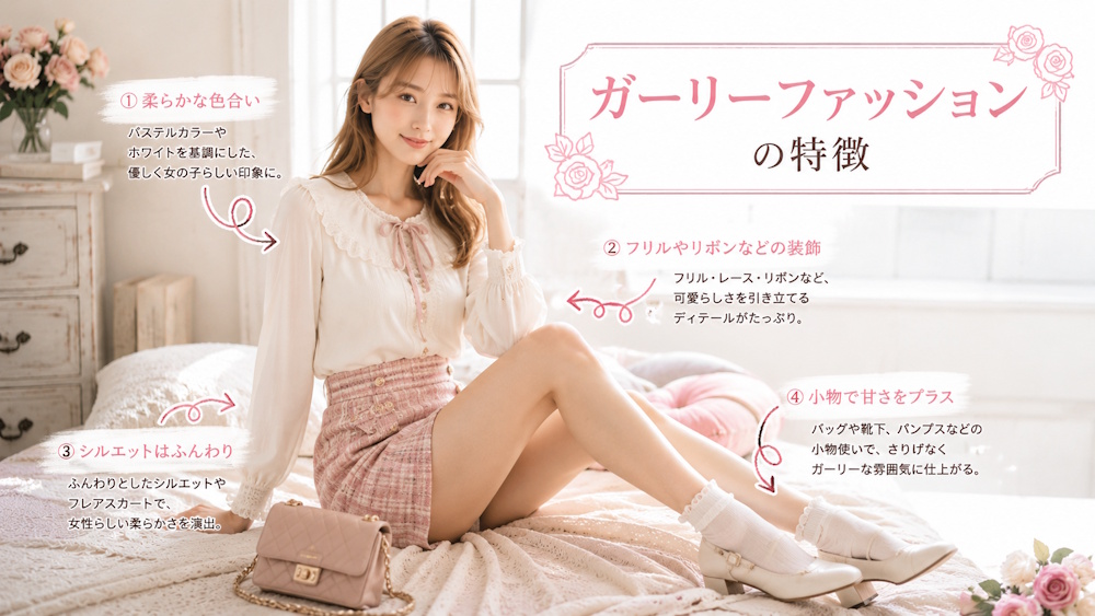 ガーリーファッションの特徴