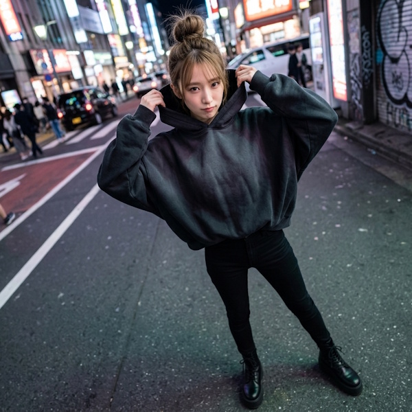 Yラインシルエットのコーディネート例