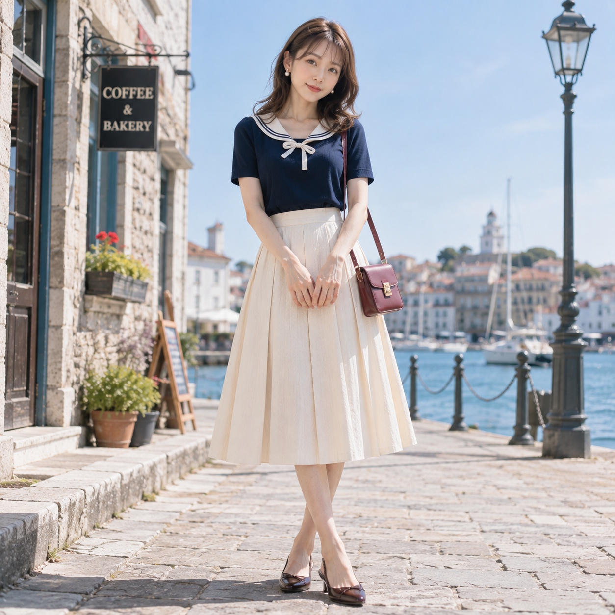 レトロガーリーの夏コーディネート