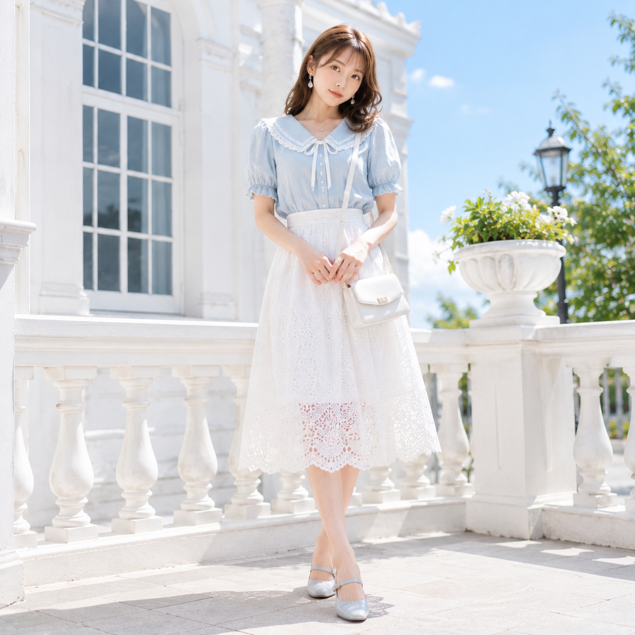 レトロガーリーの夏コーディネート