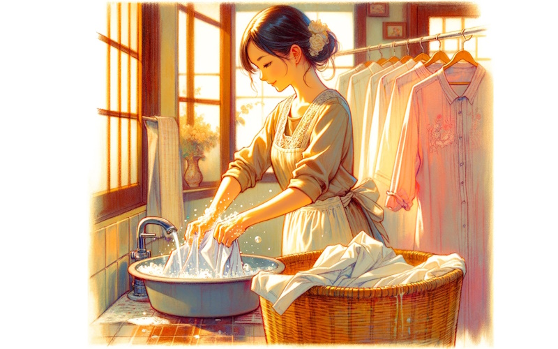 ワイシャツの襟の黄ばみを自宅の洗濯で落とす方法