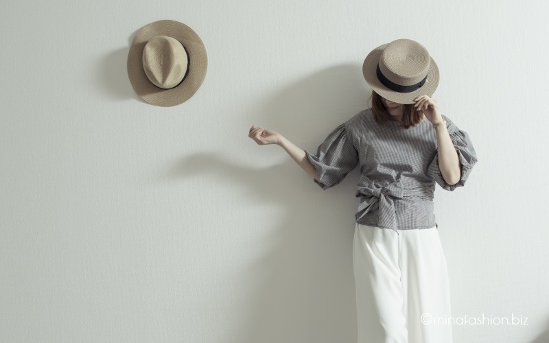 365日コーデ　ギンガムチェック