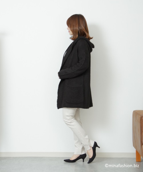 アルパカ混・フーディカーディガン ¥ 9,990