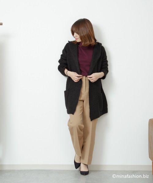 アルパカ混・フーディカーディガン ¥ 9,990