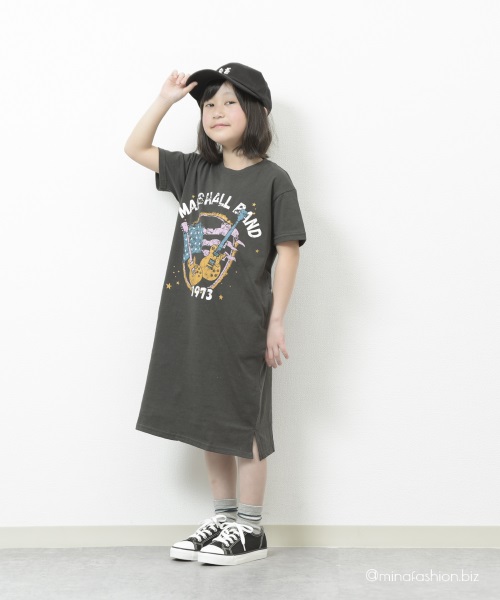 プリントシャツワンピで作るストリートカジュアル