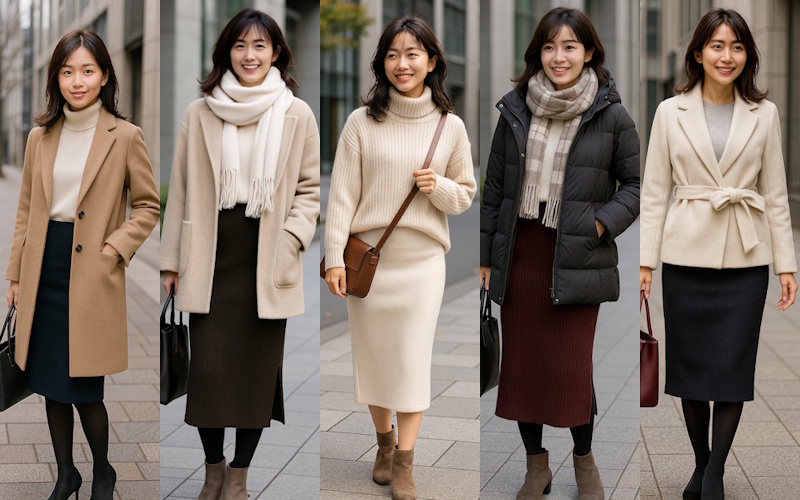 【2025年度冬】30代女性がおしゃれに着たいペンシルスカートを使ったコーディネート