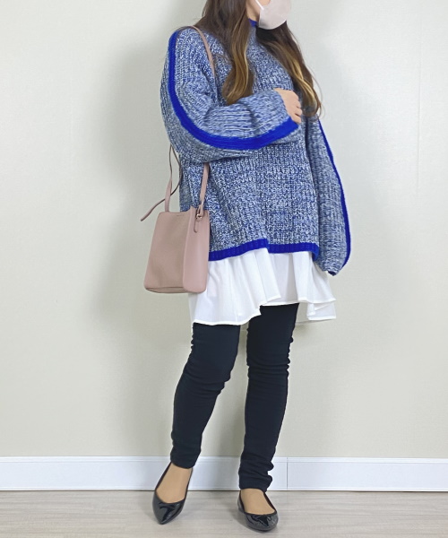 bohmal スリーブラインカラフルミックスニット ¥4,990（税込）