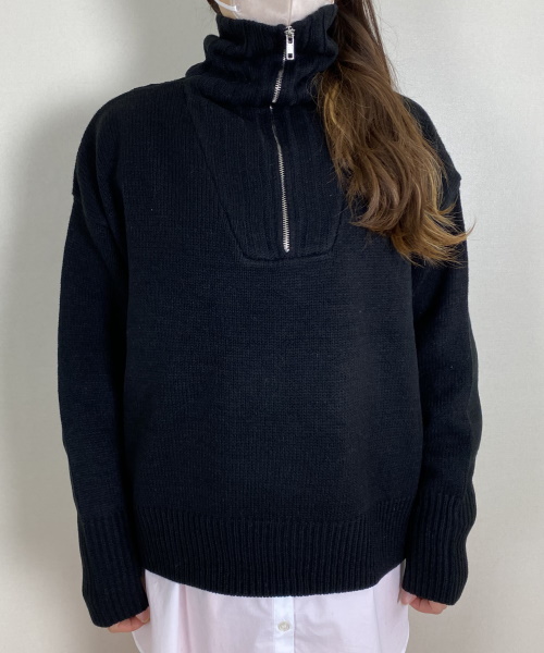 bohmal ハーフジップニット ¥4,990（税込）