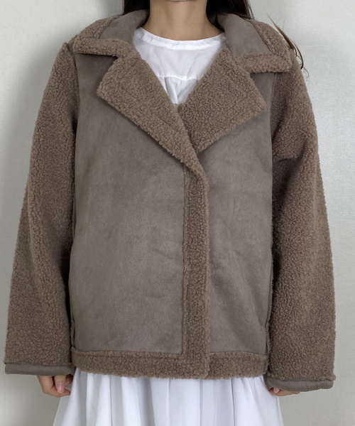 Newlyme フェイクムートンボアコート ¥5,490(税込)