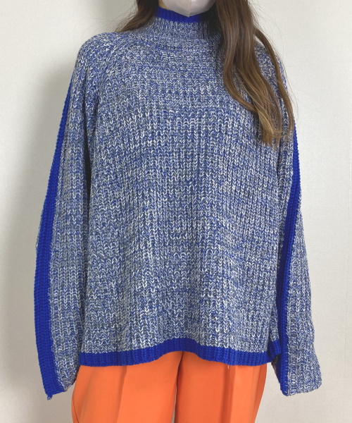 bohmal スリーブラインカラフルミックスニット ¥4,990（税込）