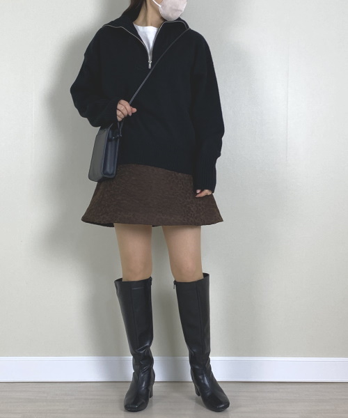 bohmal ハーフジップニット ¥4,990（税込）