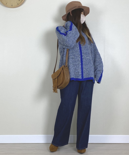 bohmal スリーブラインカラフルミックスニット ¥4,990（税込）