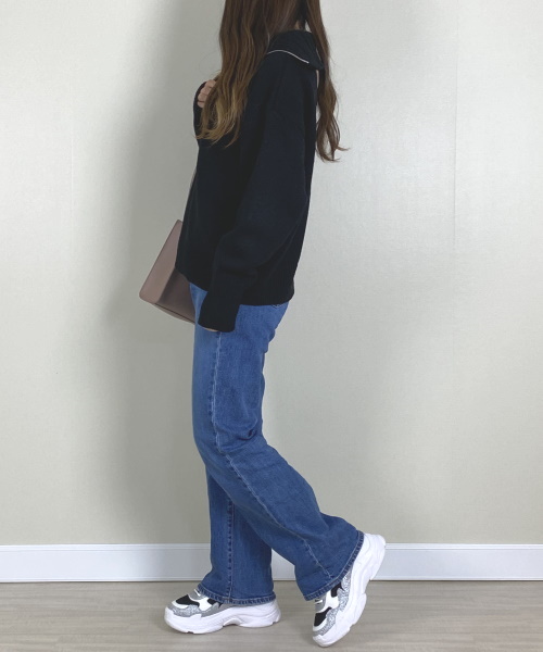 bohmal ハーフジップニット ¥4,990（税込）