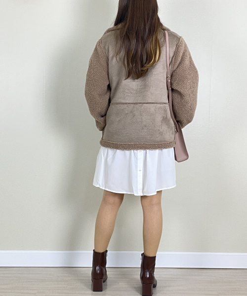 Newlyme フェイクムートンボアコート ¥5,490(税込)