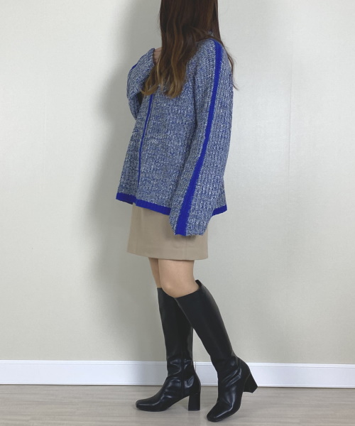 bohmal スリーブラインカラフルミックスニット ¥4,990（税込）