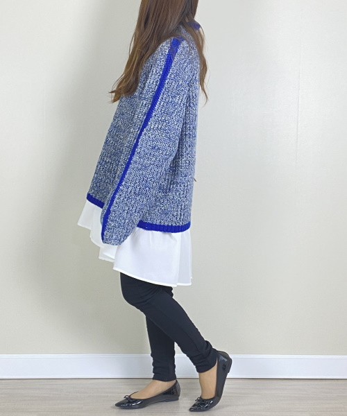 bohmal スリーブラインカラフルミックスニット ¥4,990（税込）