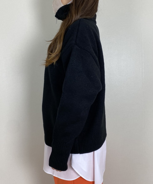 bohmal ハーフジップニット ¥4,990（税込）