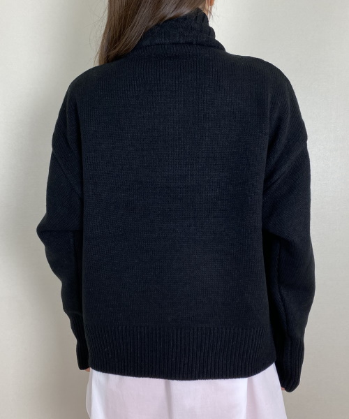 bohmal ハーフジップニット ¥4,990（税込）