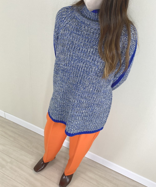 bohmal スリーブラインカラフルミックスニット ¥4,990（税込）