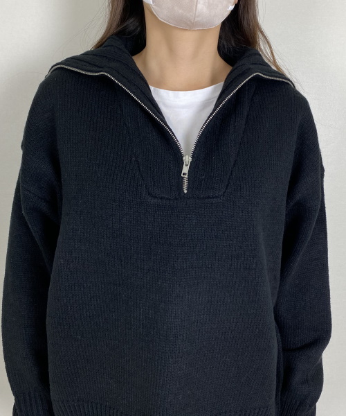 bohmal ハーフジップニット ¥4,990（税込）