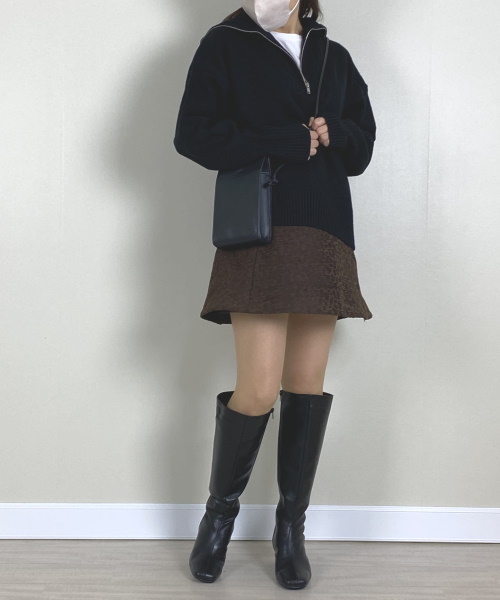 bohmal ハーフジップニット ¥4,990（税込）