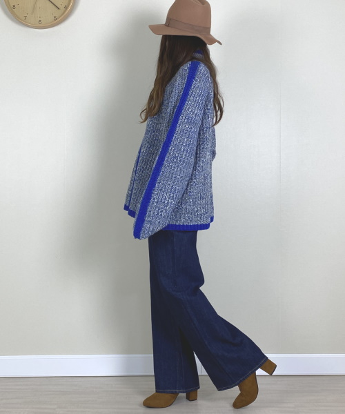 bohmal スリーブラインカラフルミックスニット ¥4,990（税込）