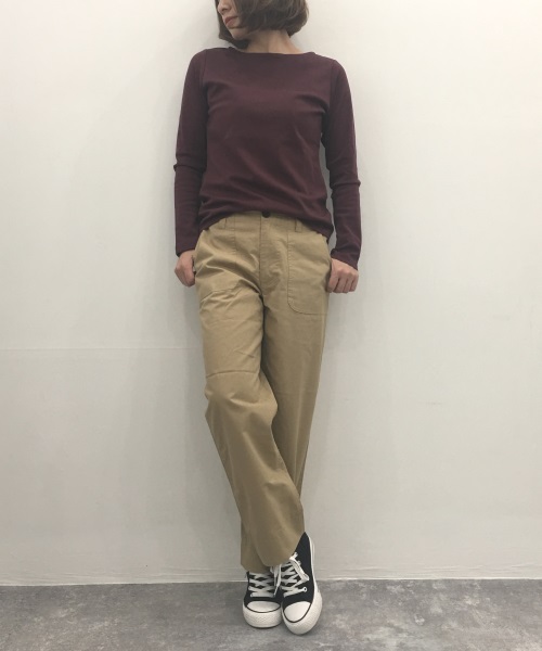 DoCLASSET　ドゥクラッセTシャツ・ボートネック長袖／58cm丈