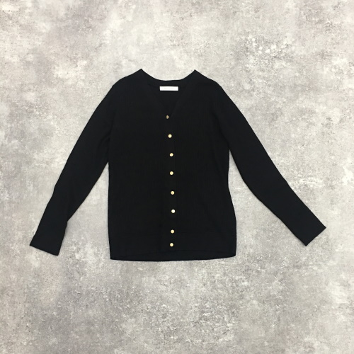 DoCLASSE シルクフィール・Vネックリブカーディガン