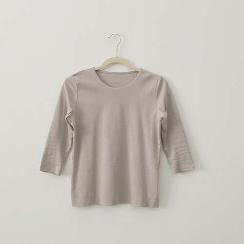 ドゥクラッセＴシャツ・深ジュエルネック5分袖