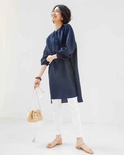 DoCLASSE21番リネン・チュニックブラウス6,990円