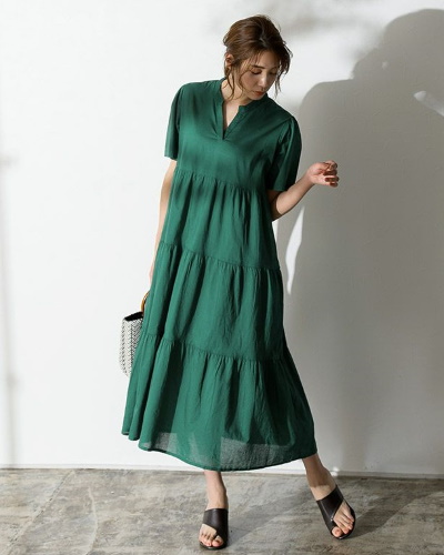 Pierrotノーカラーティアードワンピース3,591円