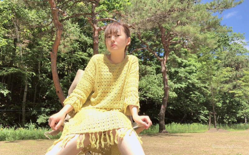 REAL CUBE フリンジデザインニットセットアップ　3,300円