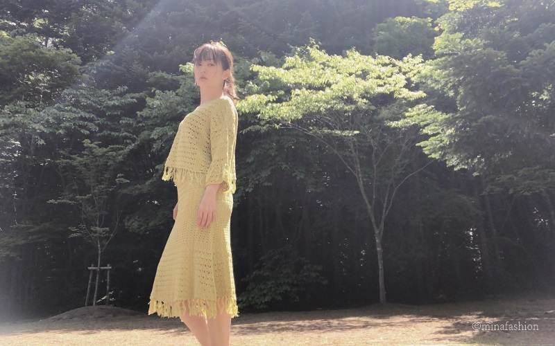 REAL CUBE フリンジデザインニットセットアップ　3,300円