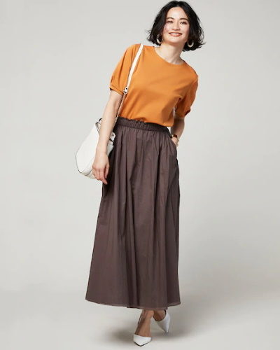 DoCLASSEコットンローン・エアリーギャザースカート8,990円