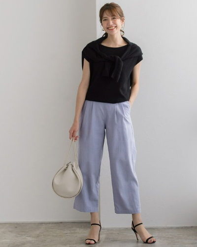Pierrot綿麻タックワイドパンツ3,290円