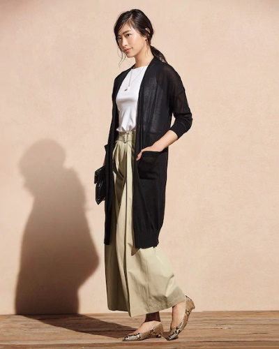 DoCLASSEシルキーコットン・ロングカーディガン5,990円