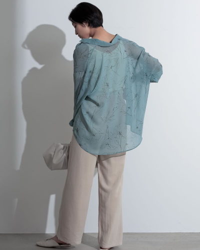 Re:EDITフラワープリントシアーシャツ4,540円