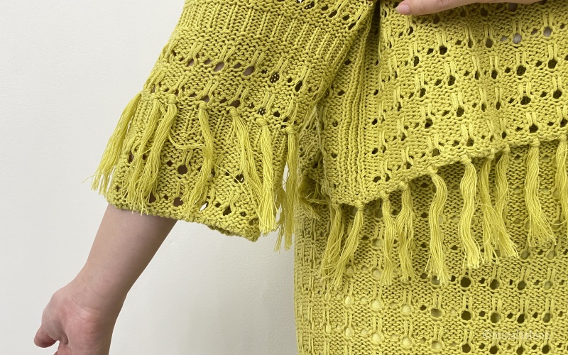 REAL CUBE フリンジデザインニットセットアップ　3,300円