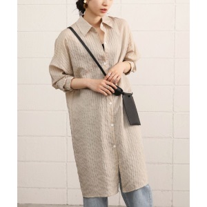 BouJeloud・シアーストライプシャツチュニック/4,543円