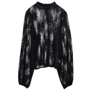 Re:EDIT・グロッシーレースハイネックブラウス/2,653円