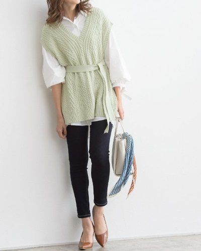 2020年30代女性の春夏トレンドファッション・ジレ・ベスト