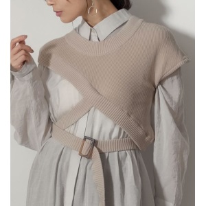 Re:EDIT・アシンメトリーレイヤードニットベスト/2,233円