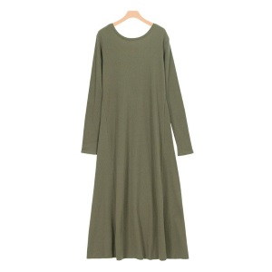 Pierrot・バックオープンワッフルロングワンピース/3,290円