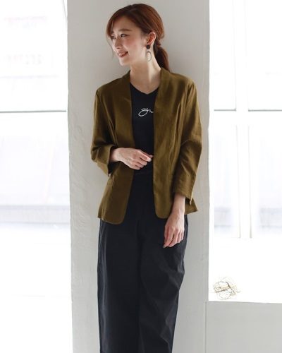 2020年30代女性の春夏トレンドファッション・リネンジャケット
