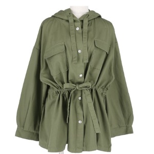 coca・ウエストリボンコットンマウンテンパーカー/3,355円