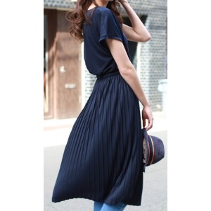 REAL CUBE・プリーツドロストワンピース/4,900円