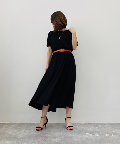 DoCLASSE　UVスラブ・ロングフレアワンピ／無地　5,990円