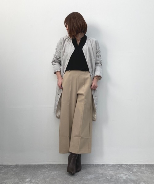 DoCLASSE　ドレープジャージー・ボタンデザイン／無地